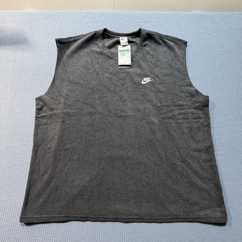 Nike Swoosh  Sleeveless Tank Top Men Sz XL Gray Brand New